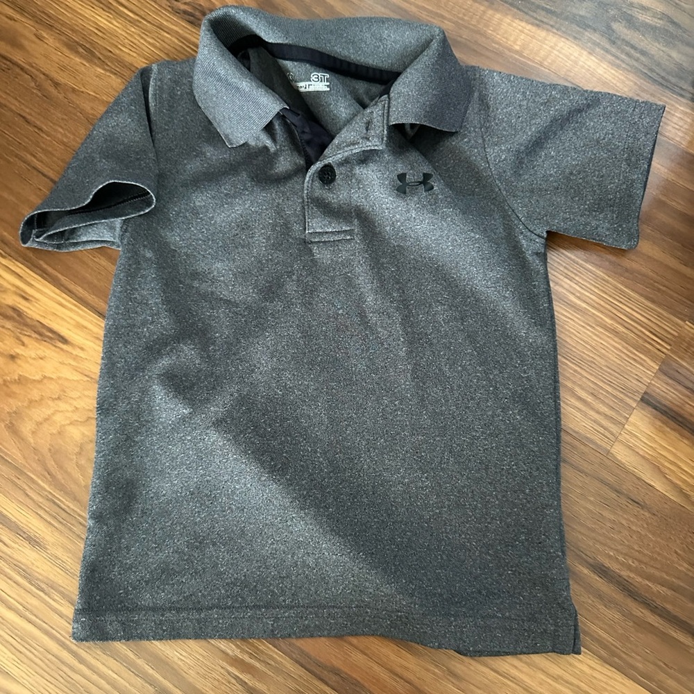 Under Armour Boys' Dark Gray Heather Performance Polo